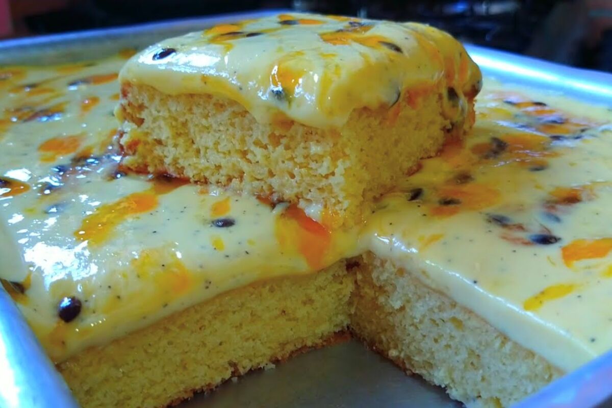 Bolo mousse de maracujá