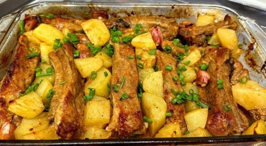 Costelinha de porco assada