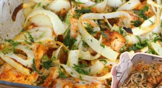 Frango assado na manteiga