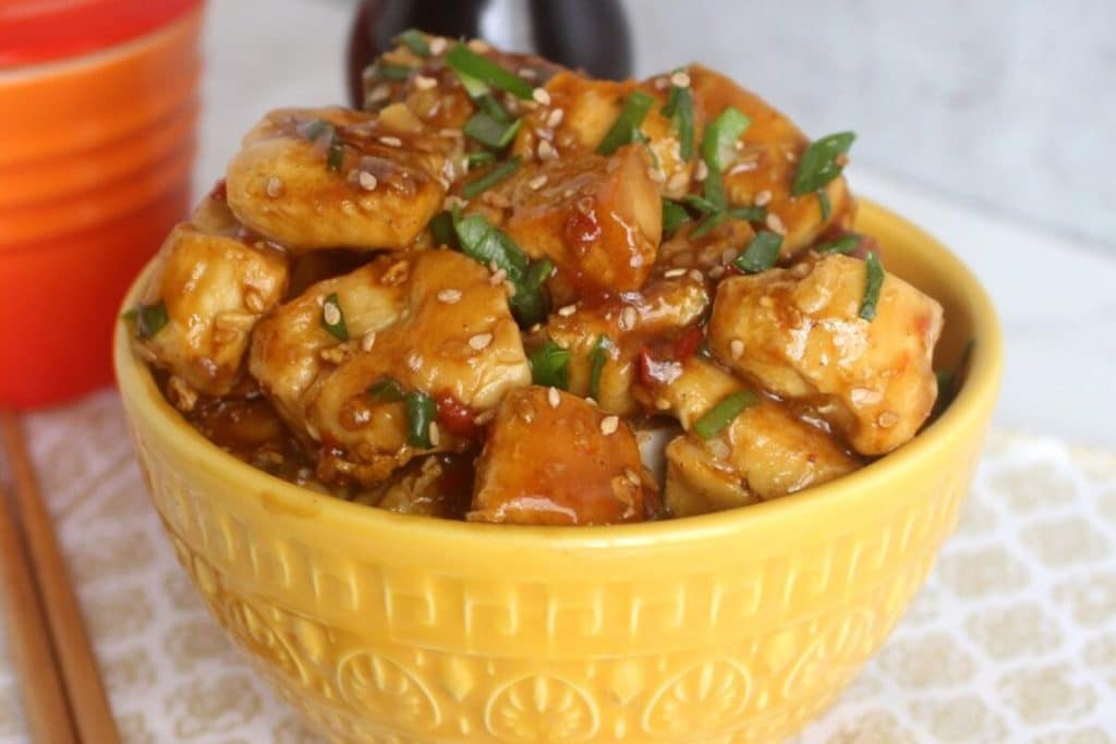 Frango com molho de laranja