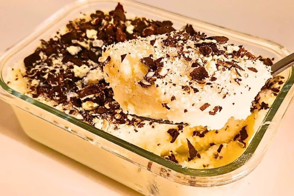 Gelado cremoso de coco