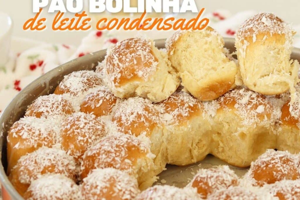 Pão bolinha de leite condensado