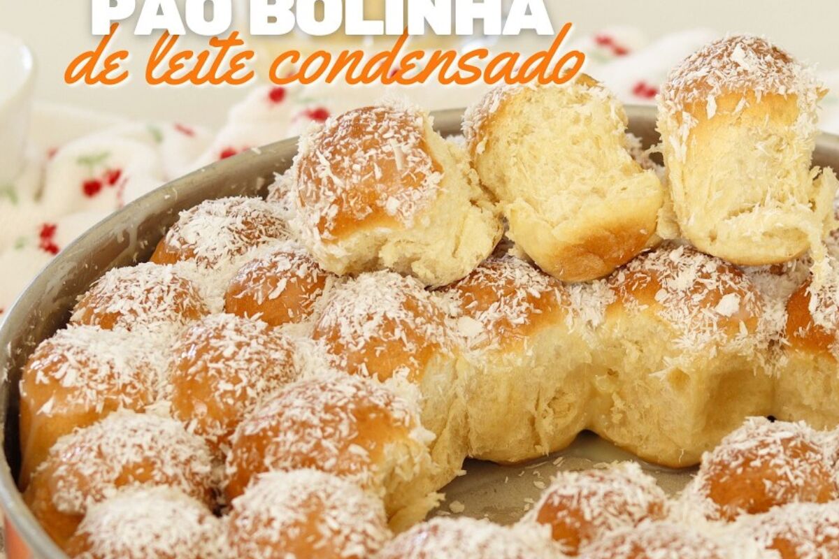 Pão bolinha de leite condensado