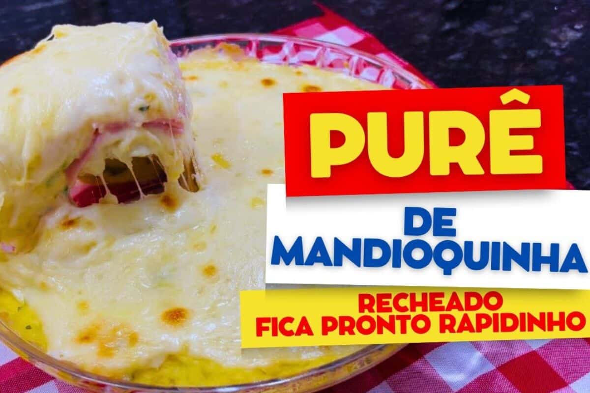 Purê de mandioquinha recheado