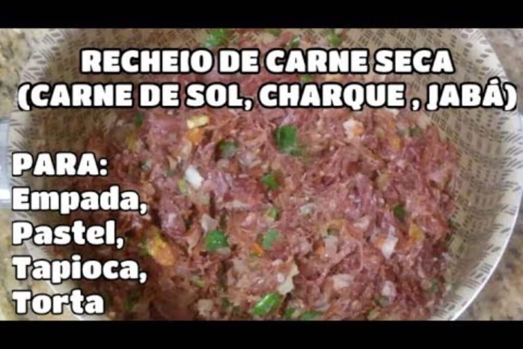 Recheio de carne seca