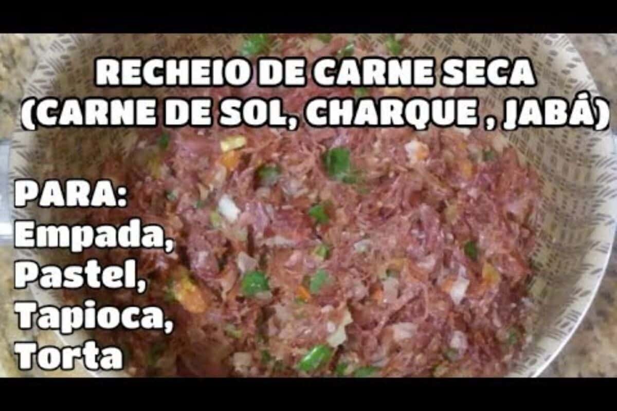 Recheio de carne seca