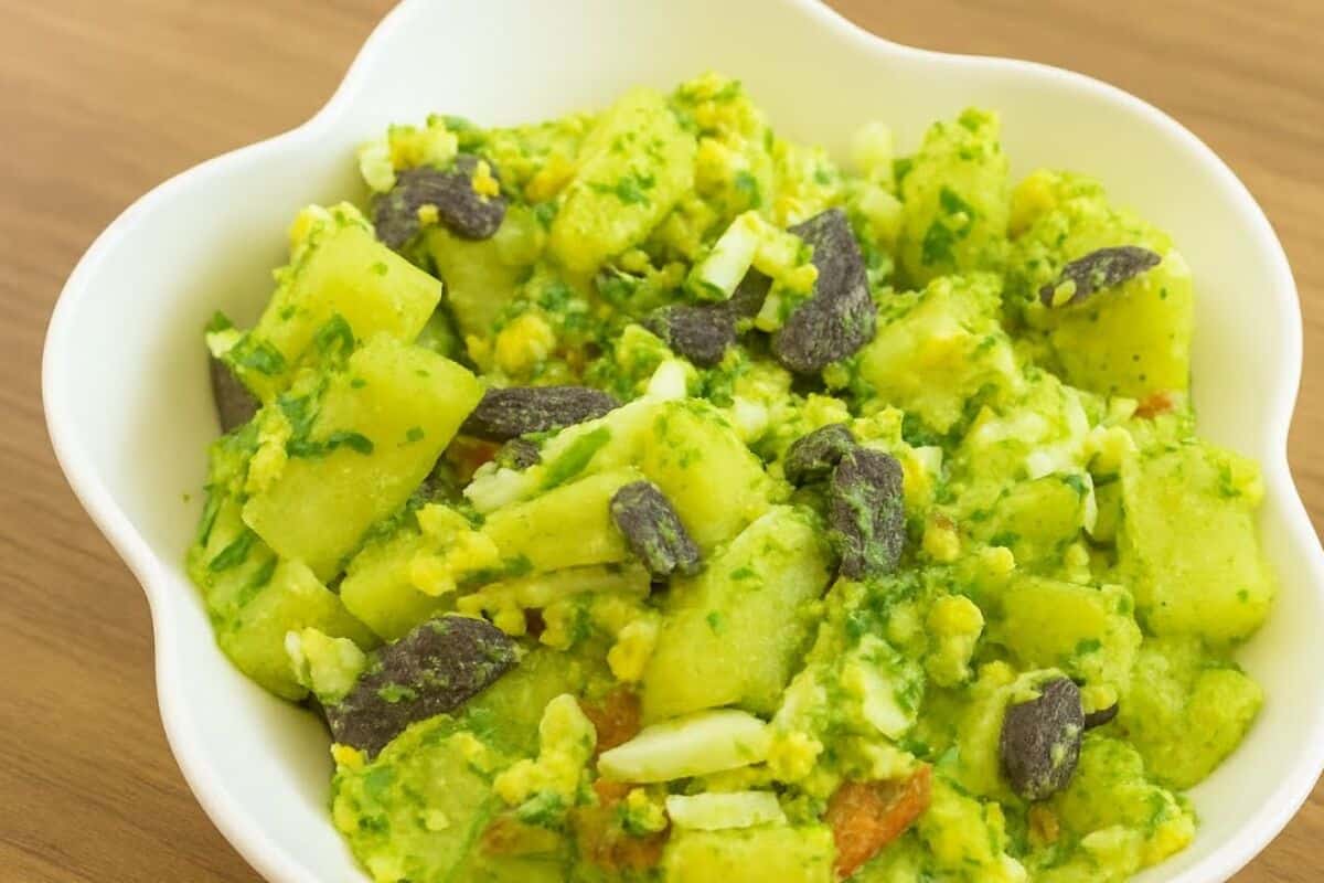 Salada verde de batata
