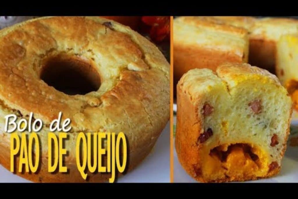 Bolo pão de queijo recheado