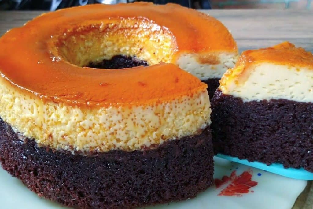 Bolo pudim de chocolate