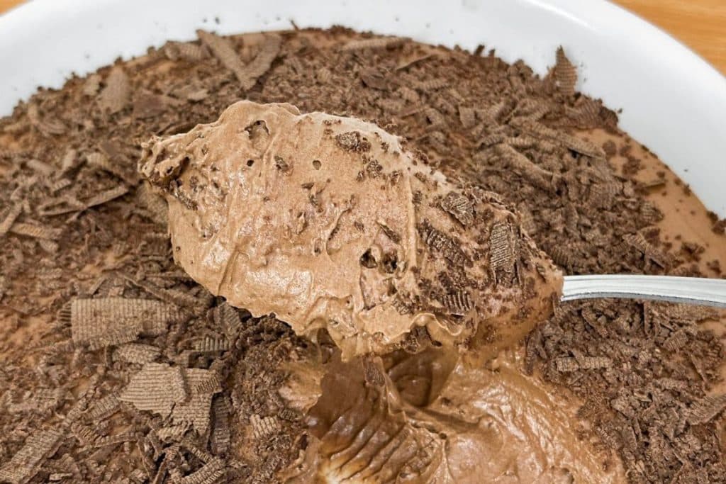 Mousse de chocolate sem ovo