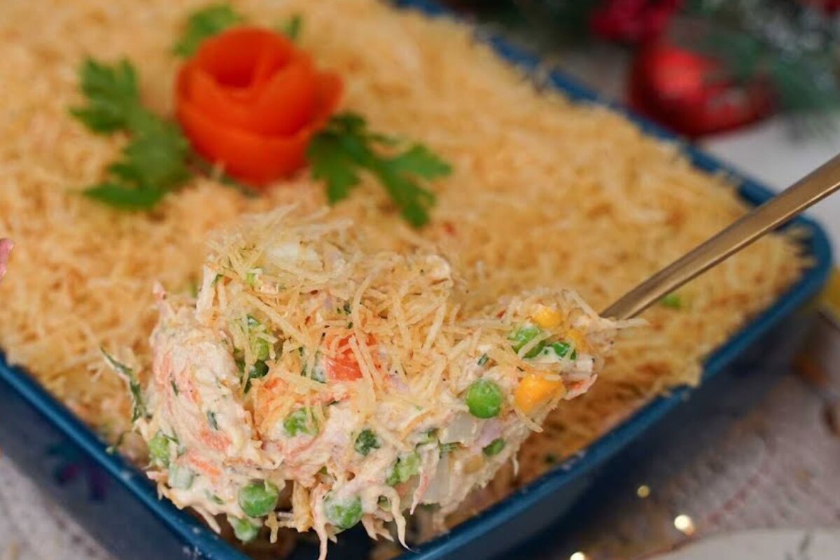 Salpicão de frango cremoso