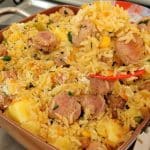 Arroz com linguiça toscana
