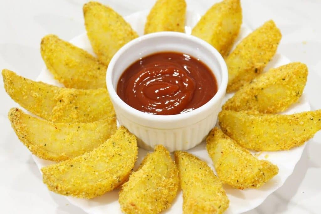 Batata assada crocante
