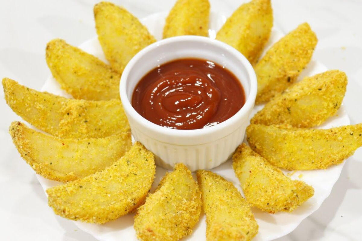 Batata assada crocante