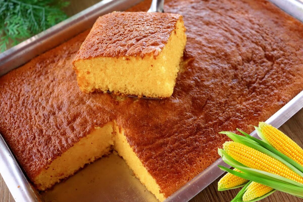 Bolo de milho verde, que fica extremamente fofinho, delicioso e é muito fácil de preparar 137 Bolo de milho verde