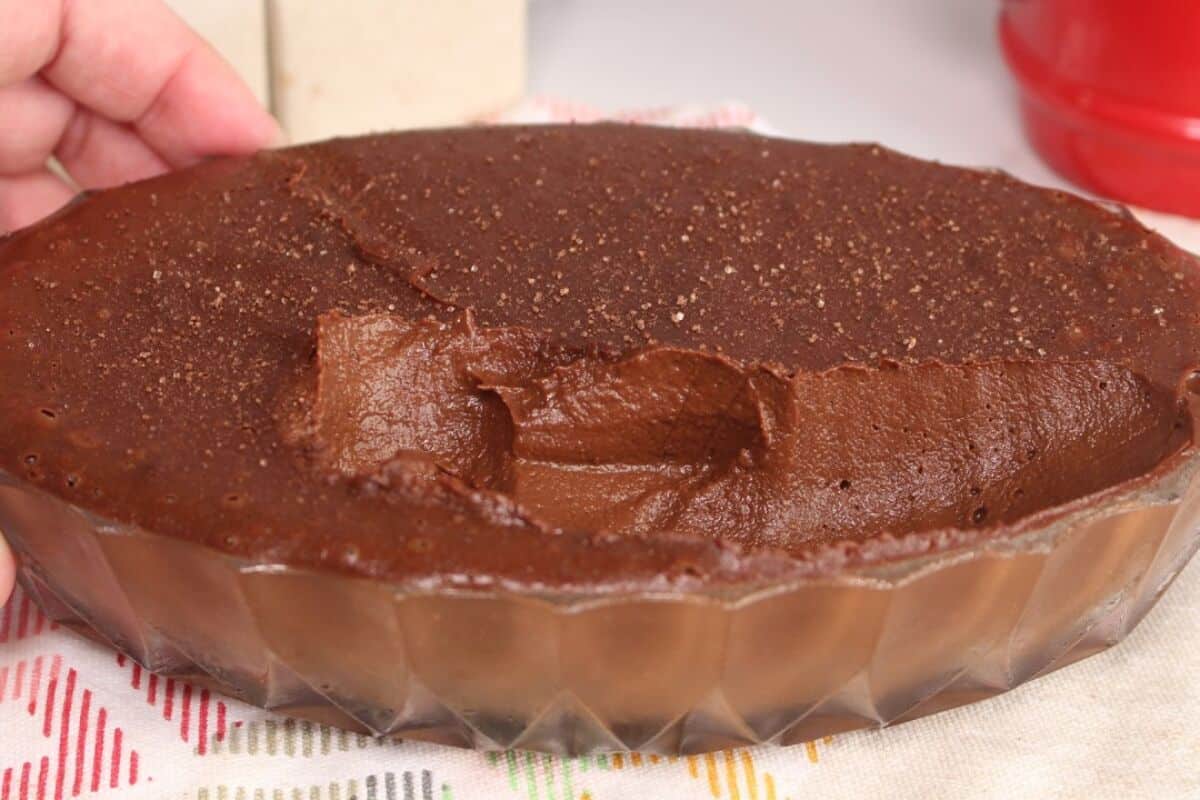 Creme de chocolate com pêssego