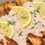 Filé de peixe cremoso