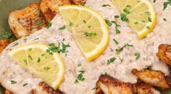 Filé de peixe cremoso