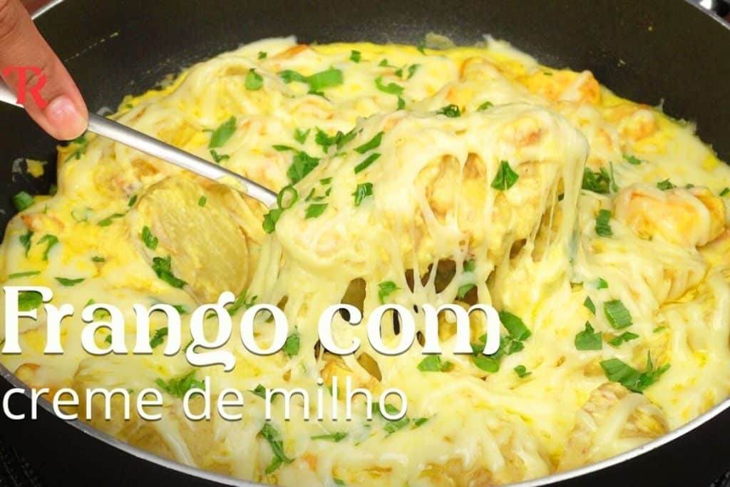 Frango com creme de milho