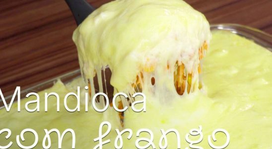 Mandioca cremosa de forno