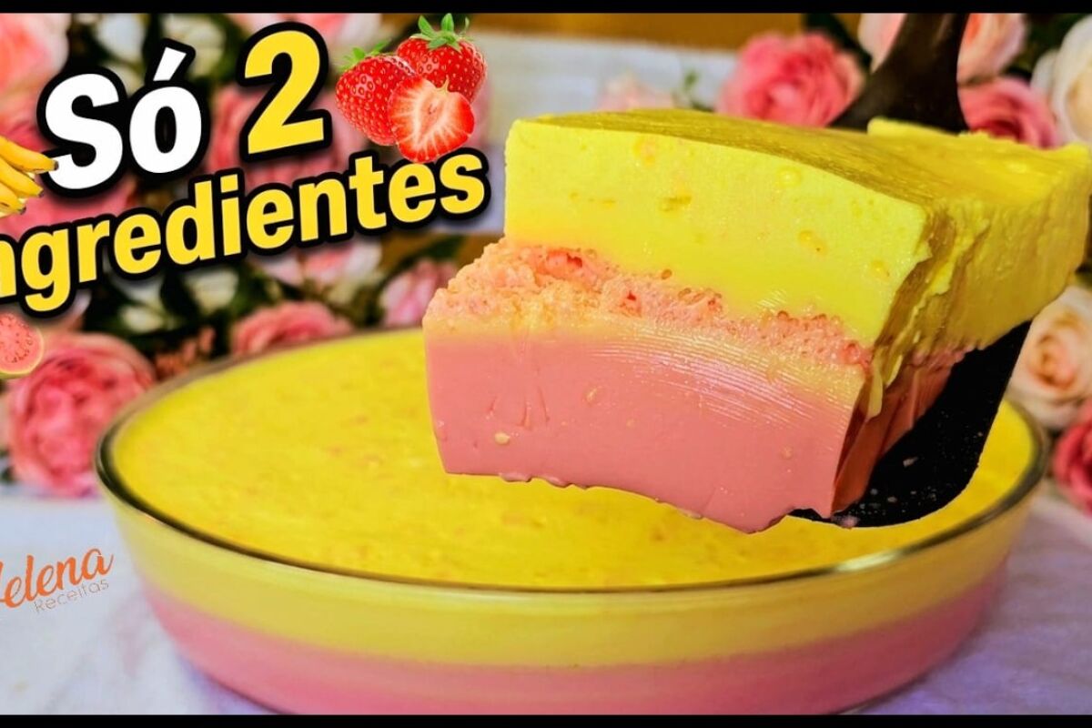 Sobremesa de 2 ingredientes fácil de fazer que fica incrivelmente cremosa para surpreender a todos 91 Sobremesa de 2 ingredientes