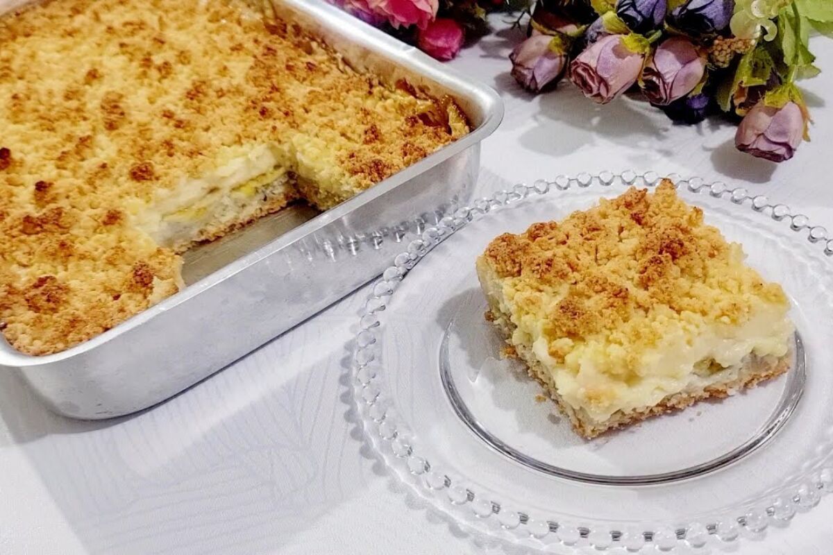 Torta cremosa de banana