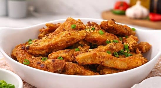 Isca de frango crocante