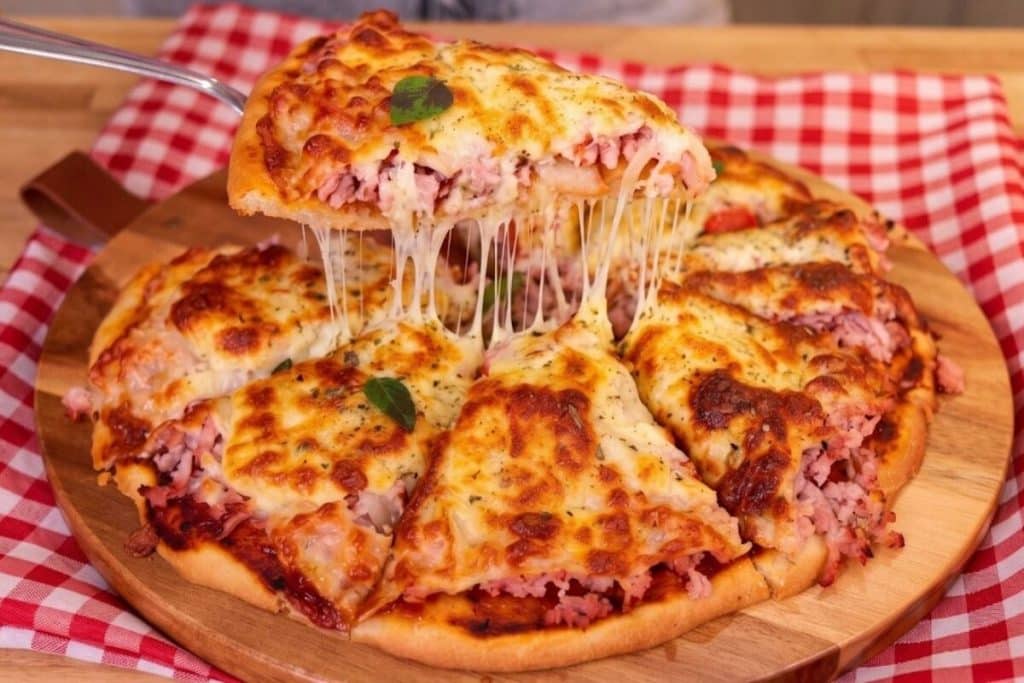 Pizza de massa mole, que é rápida, deliciosa e sem bagunça, porque você não precisa sovar 124 Pizza de massa mole