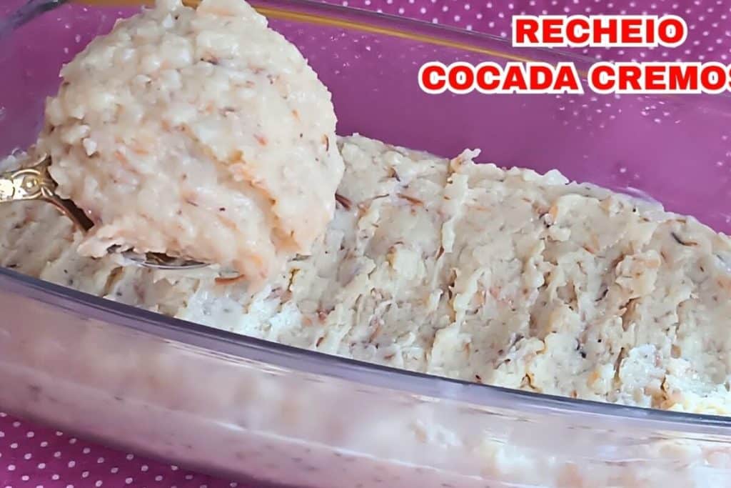 Recheio cremoso de cocada, que fica estruturado e firme, para rechear os seus bolos de festa 12 Recheio cremoso de cocada
