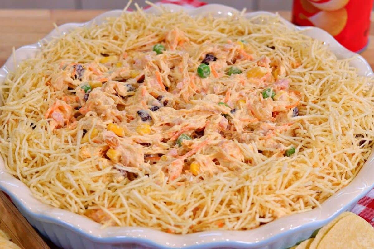 Salpicão com cebola caramelizada