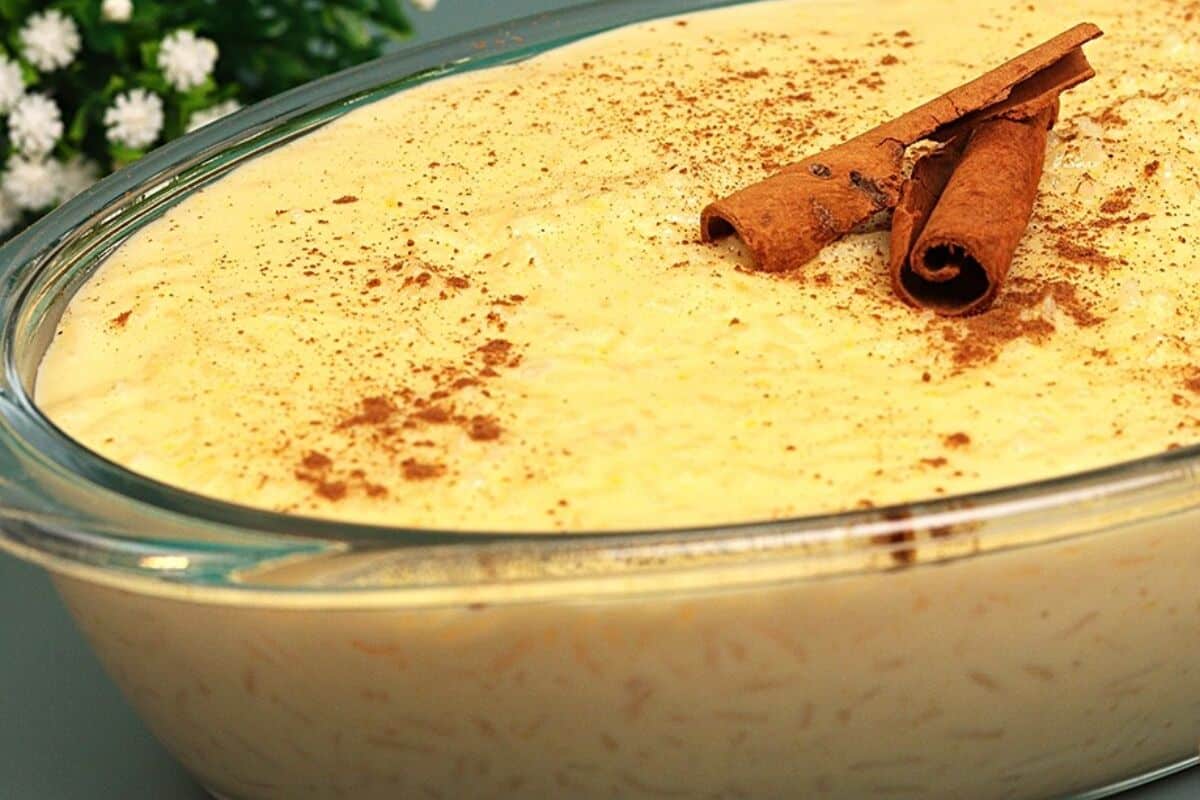 Arroz doce com milho de latinha