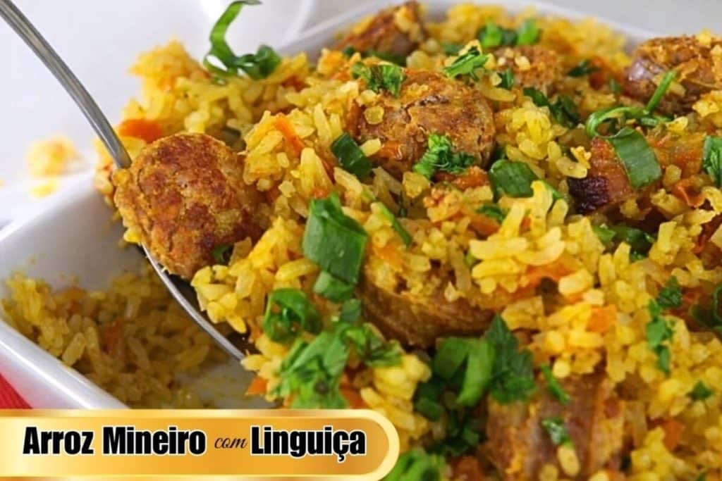 Arroz mineiro com linguiça