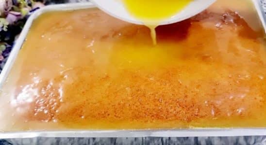 Bolo de fubá com laranja