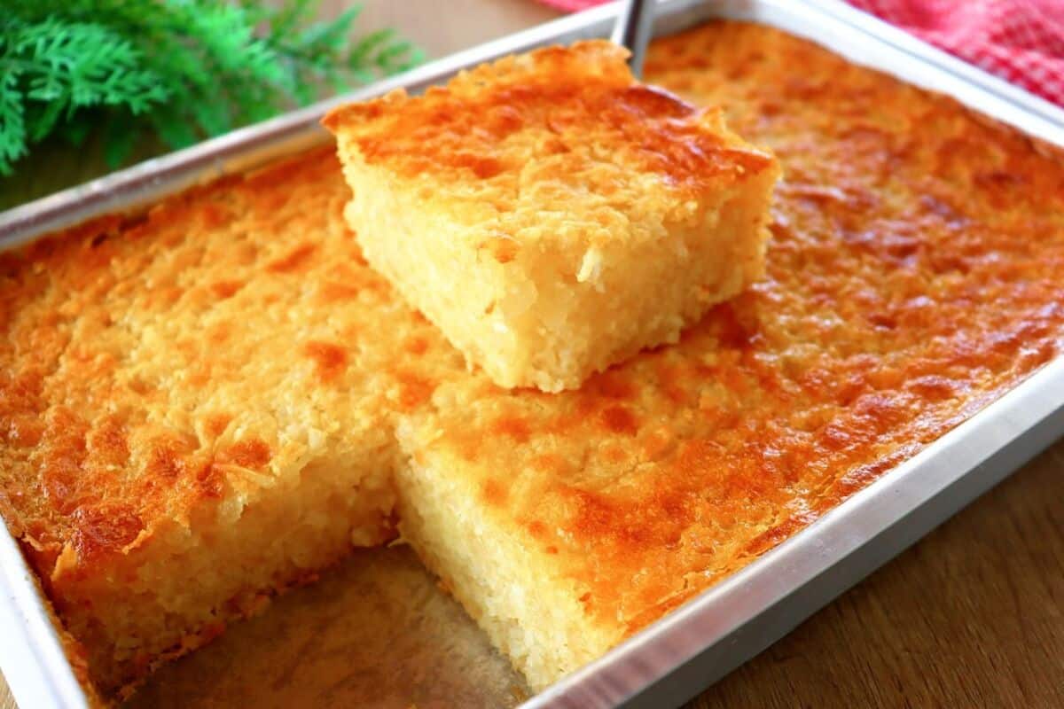Bolo de tapioca sem farinha conhecido como bolo de goma, bem macio e saboroso 71 Bolo de tapioca sem farinha