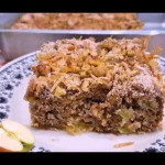 Bolo de maçã divino, acompanhado de uma farofa crocante perfeita, que vai perfumar a sua casa 1 Bolo de maçã