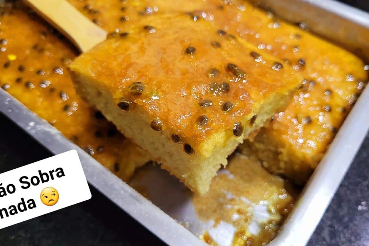 Bolo de maracujá fofinho com uma calda azedinha na medida certa que todos vão amar 3 Bolo de maracujá