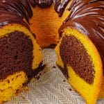 Bolo marmorizado de cenoura