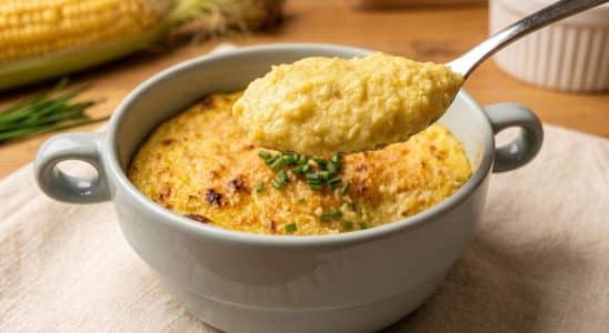 Creme de milho gratinado