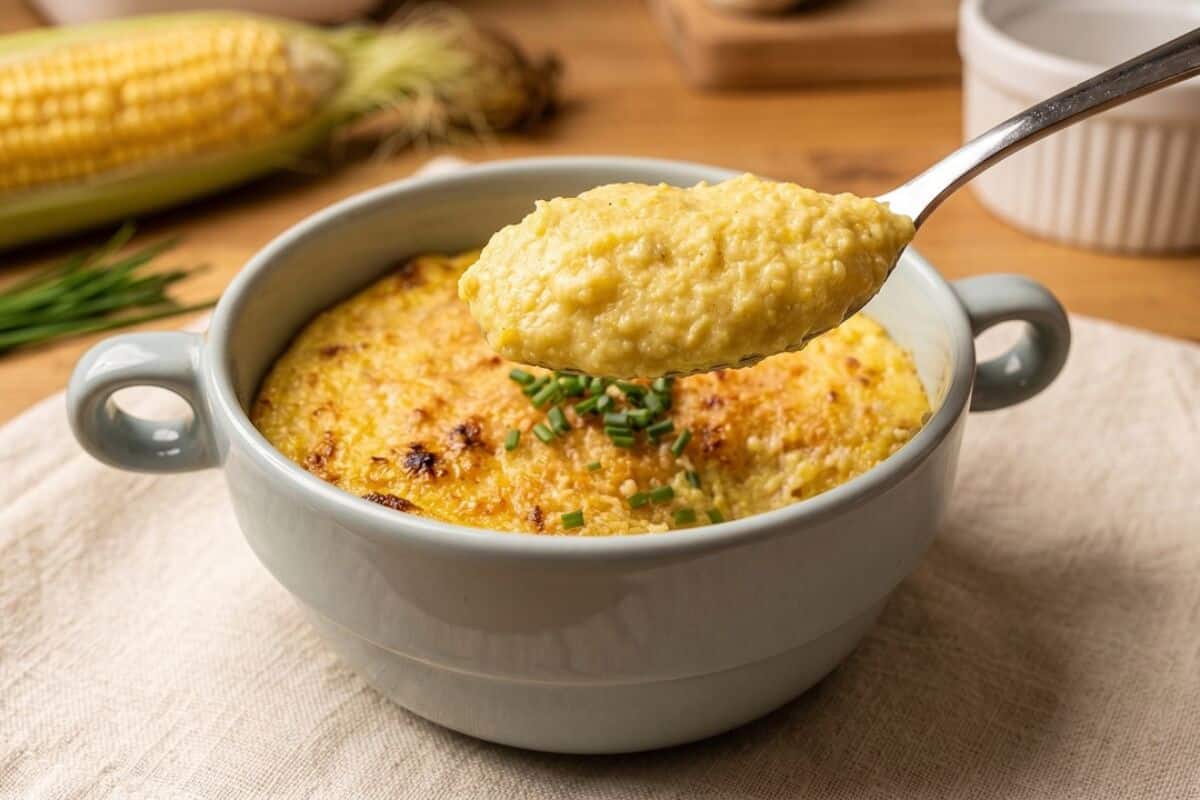 Creme de milho gratinado
