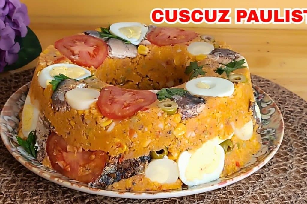 Cuscuz paulista tradicional muito bem recheado e decorado, para você receber muitos elogios 136 Cuscuz paulista