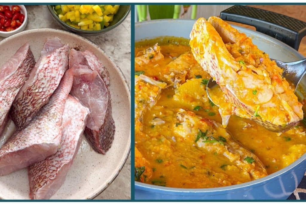 Moqueca baiana tradicional feita com peixe fresco e um molho muito bem temperado 44 Moqueca baiana