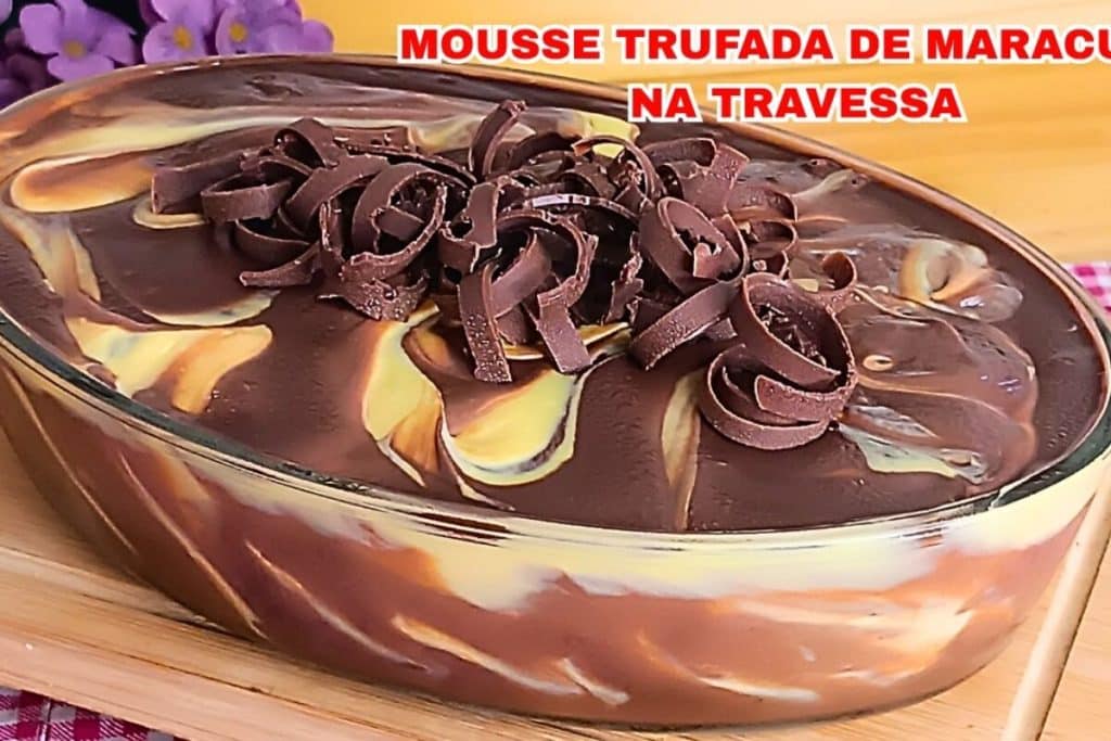 Mousse trufada de maracujá