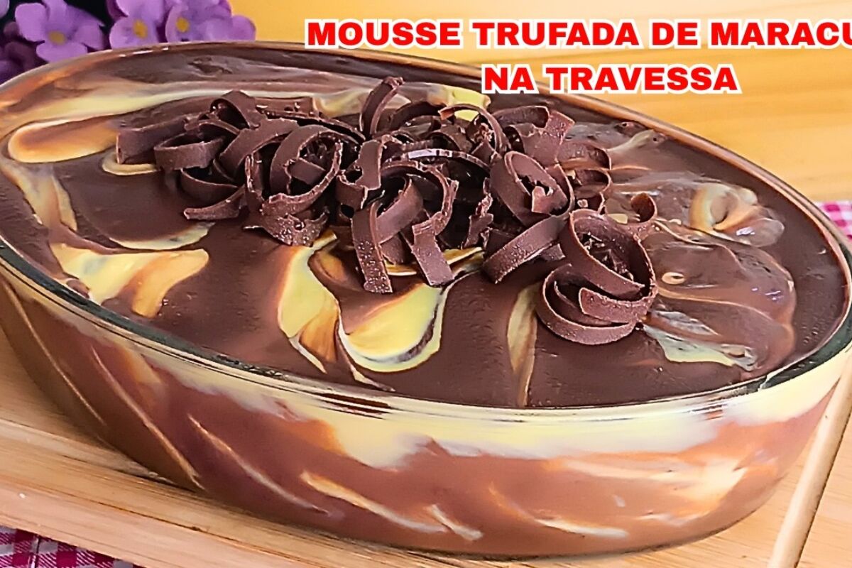 Mousse trufada de maracujá sem gelatina e sem fogão, uma sobremesa maravilhosa feita em cinco minutos 105 Mousse trufada de maracujá