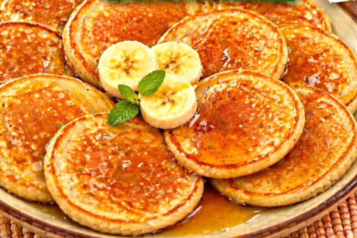 Panqueca de aveia deliciosa e muito saudável, que fica pronta em poucos minutos na frigideira 19 Panqueca de aveia