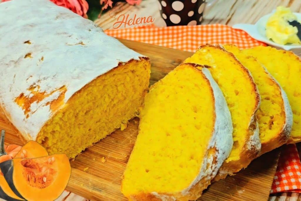 Pão de abóbora fofinho feito sem precisar sovar e sem fazer bagunça, para saborear com um café 94 Pão de abóbora