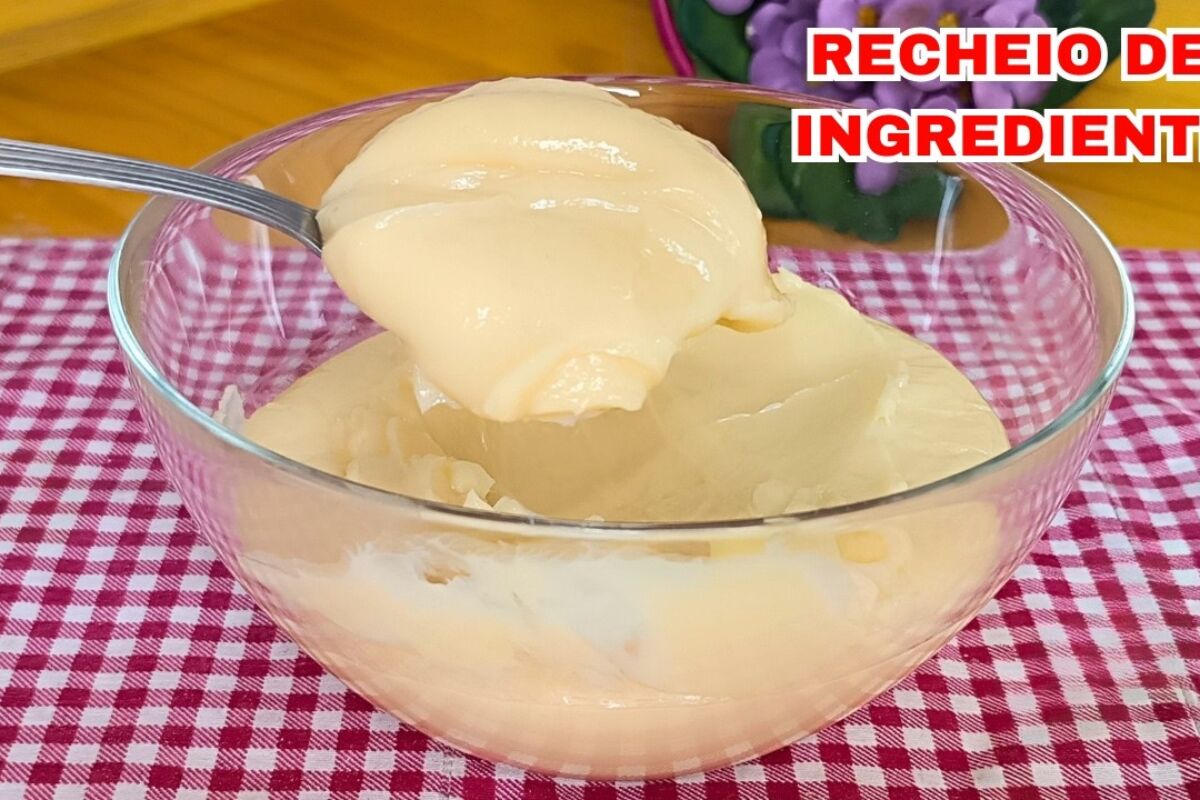 Recheio de 2 ingredientes cremoso e firme, uma receita coringa incrível para estruturar bolos e doces 1 Recheio de 2 ingredientes
