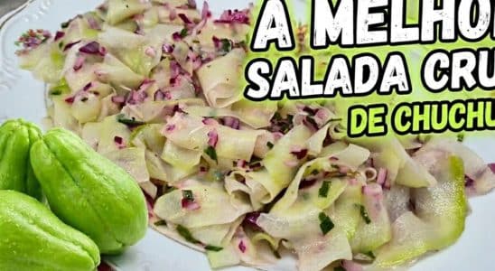 Salada de chuchu cru