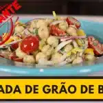 Salada de grão de bico com molho de iogurte e hortelã, muito refrescante, nutritiva e saborosa 1 Salada de grão de bico
