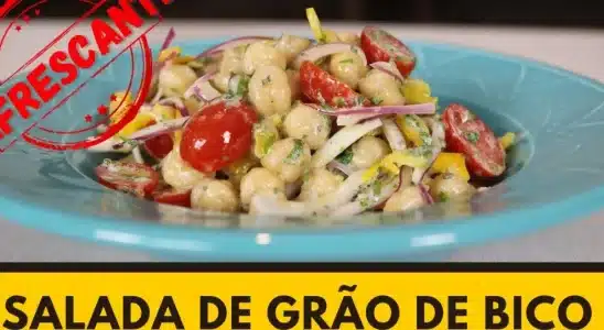 Salada de grão de bico com molho de iogurte e hortelã, muito refrescante, nutritiva e saborosa 1 Salada de grão de bico