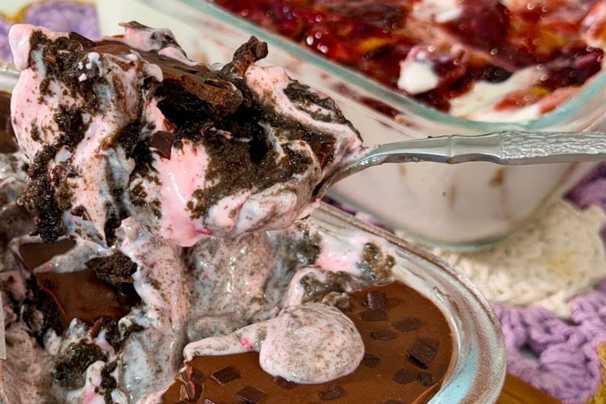 Sobremesa de 3 ingredientes que não vai ao fogo, um doce delicioso, irresistível e cremoso 57 Sobremesa de 3 ingredientes